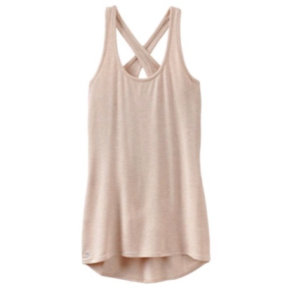 Athleta | Criss Cross Oatmeal Tunic Tank Top